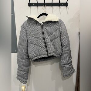 Keir Puffer Jacket Black and White